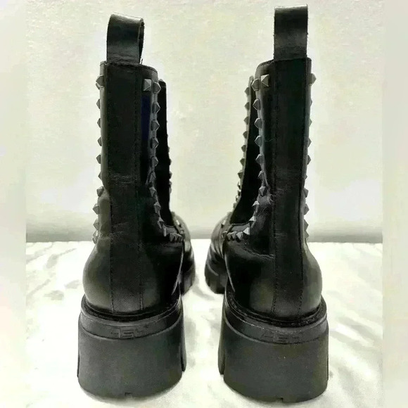ASH Lenny‎ Studs Black Leather Chelsea Boot Size 40 - Picture 3 of 13